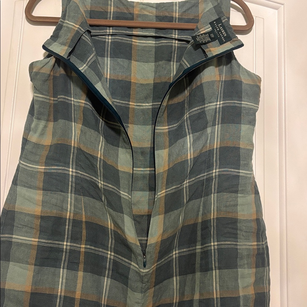 Ralph Lauren Plaid Linen Mini Dress - Picture 6 of 6